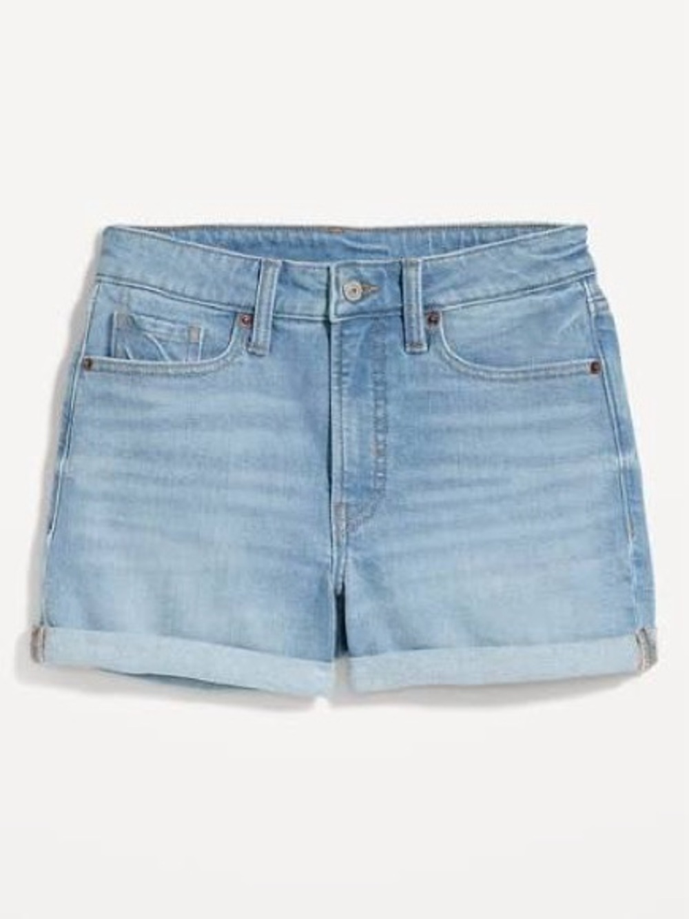 Old Navy Light Blue Denim Roll-Cuff Shorts
